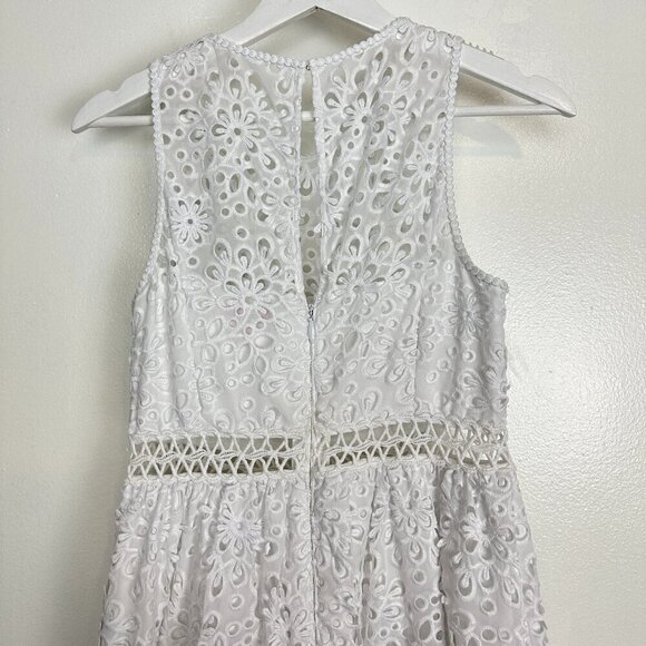 LILLY PULITZER Alivia Eyelet Fit & Flare Dress in White Size US 0 - Picture 9 of 9